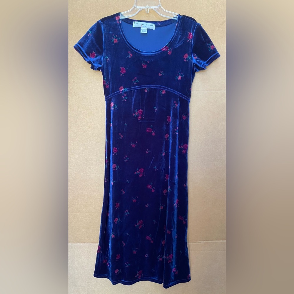 Jonathan Martin Kids Dress Floral Printed Polyester Girl’s Winter Vintage